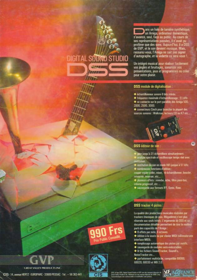 Great Valley Products DSS8 - Vintage Advert - Date: 1992-01, Origin: FR
