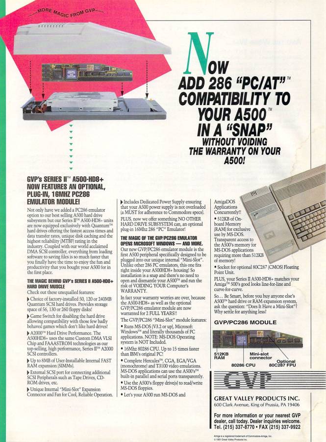 Great Valley Products PC 286 - Vintage Advert - Date: 1992-02, Origin: US