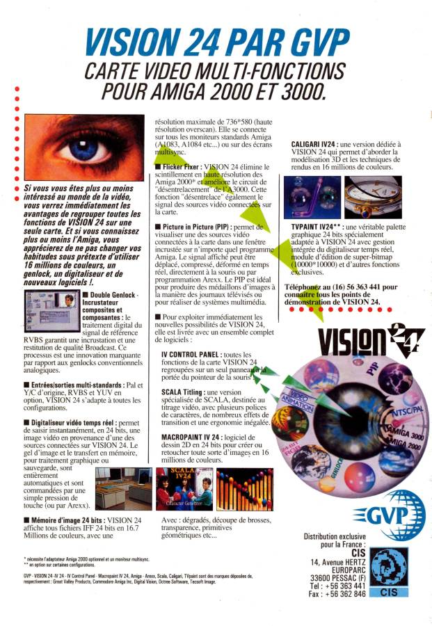 Great Valley Products Impact Vision 24 - Zeitgenössische Werbung - Datum: 1992-06, Herkunft: FR