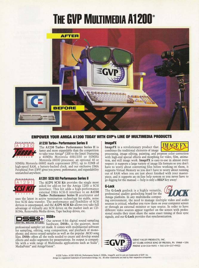 Great Valley Products A1230 Turbo+ II (Jaws II) - Vintage Advert - Date: 1994-07, Origin: AU