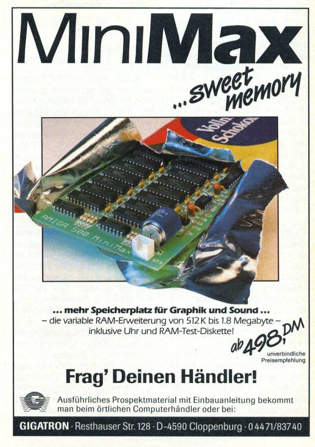 Gigatron MiniMax 1.8 & MiniMax Plus - Vintage Ad (Datum: 1989-05, Herkunft: DE)