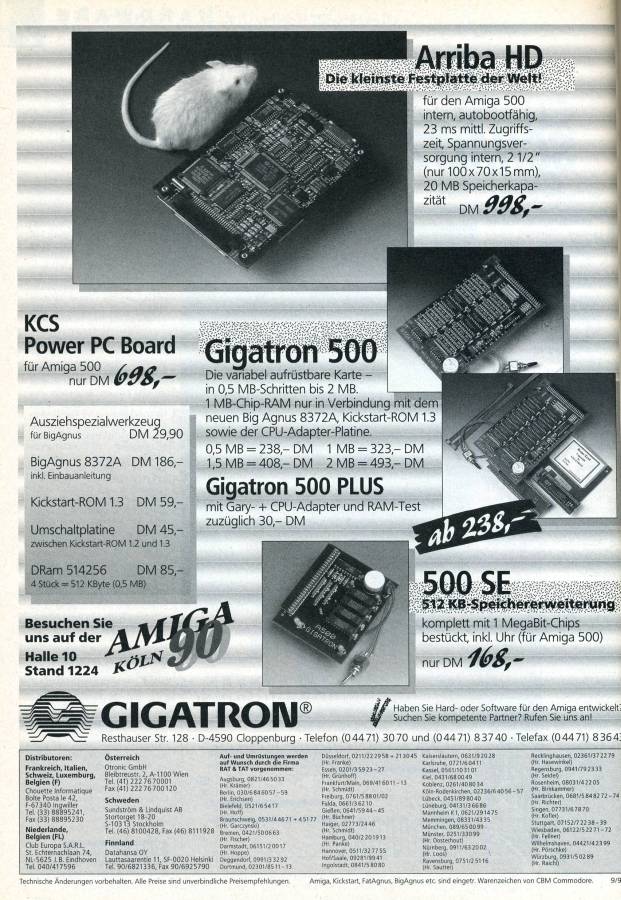 Gigatron 500 SE - Zeitgenössische Werbung - Datum: 1990-11, Herkunft: DE