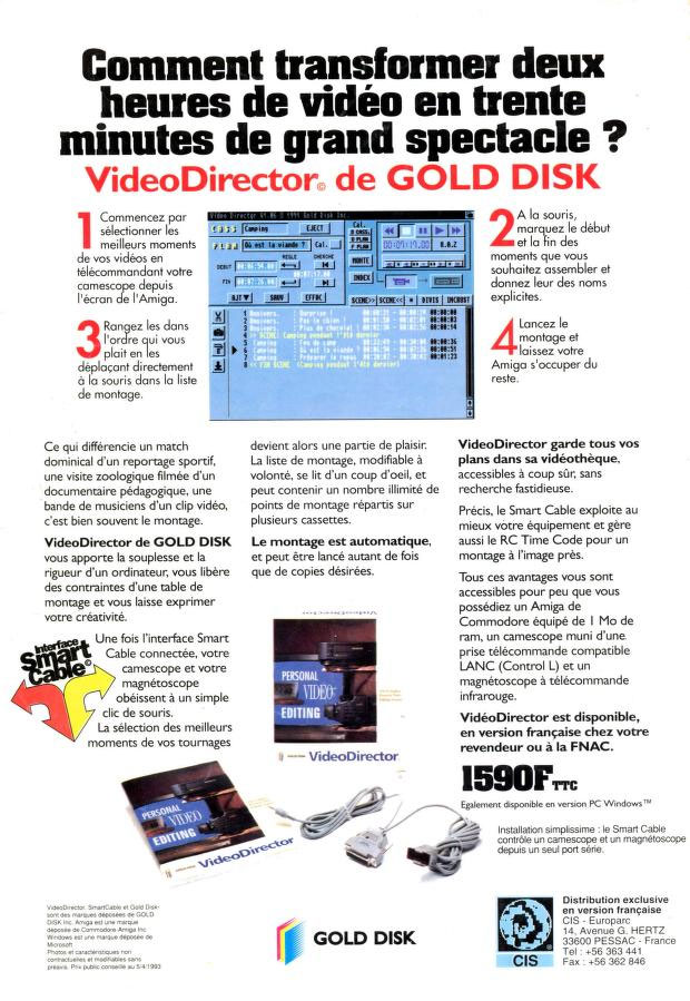 Gold Disk Video Director - Zeitgenössische Werbung - Datum: 1993-09, Herkunft: FR