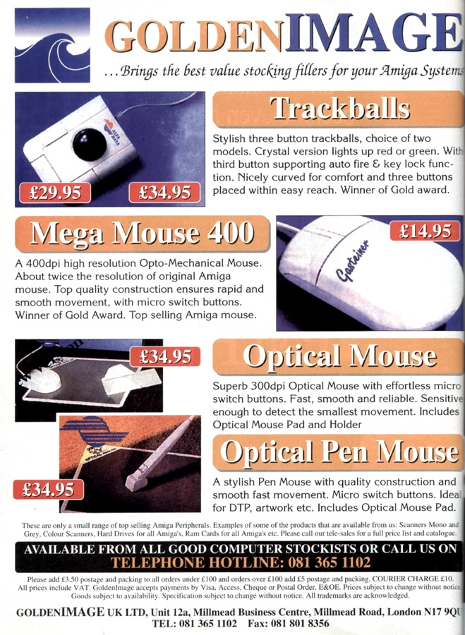 Golden Image Image Hand Scanner (JS-105-1M) - Vintage Advert - Date: 1993-12, Origin: UK