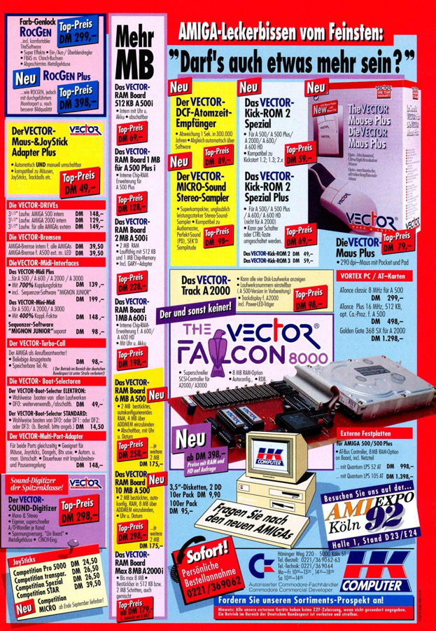 HK-Computer Mini-MIDI - Zeitgen&ouml;ssische Werbung - Datum: 1992-10, Herkunft: DE