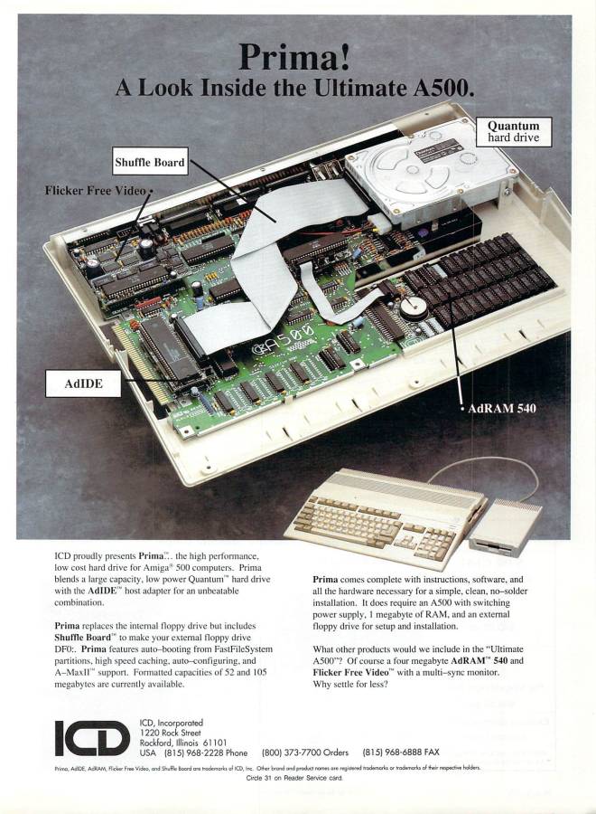 ICD AdRAM 540 & 560 - Vintage Ad (Datum: 1991-07, Herkunft: US)