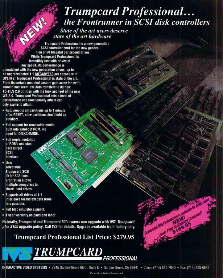 Interactive Video Systems Trumpcard Professional 2000 - Zeitgenössische Werbung - Datum: 1990-10, Herkunft: US