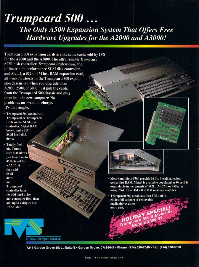 Interactive Video Systems Trumpcard 500 & Trumpcard Professional 500 - Vintage Advert - Date: 1990-12, Origin: US