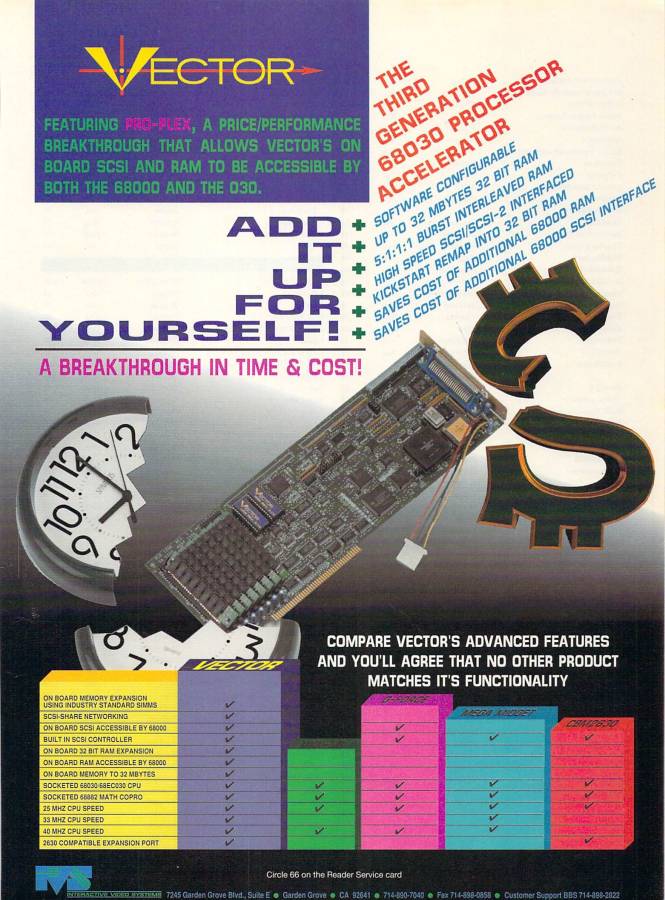 Interactive Video Systems Vector 030 - Zeitgenössische Werbung - Datum: 1993-01, Herkunft: US