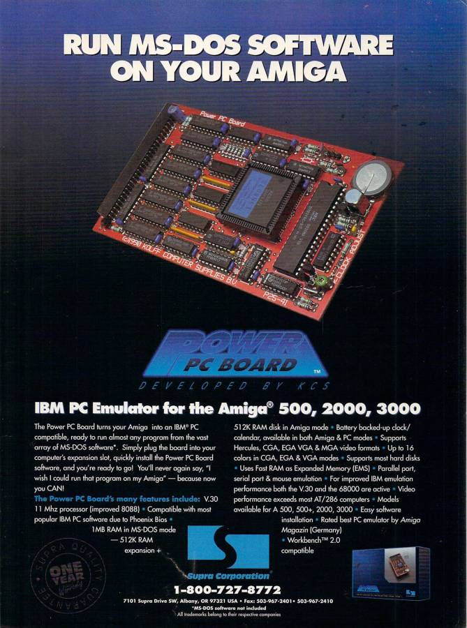 Kolff Computer Supplies Power PC Board - Zeitgenössische Werbung - Datum: 1992-04, Herkunft: US