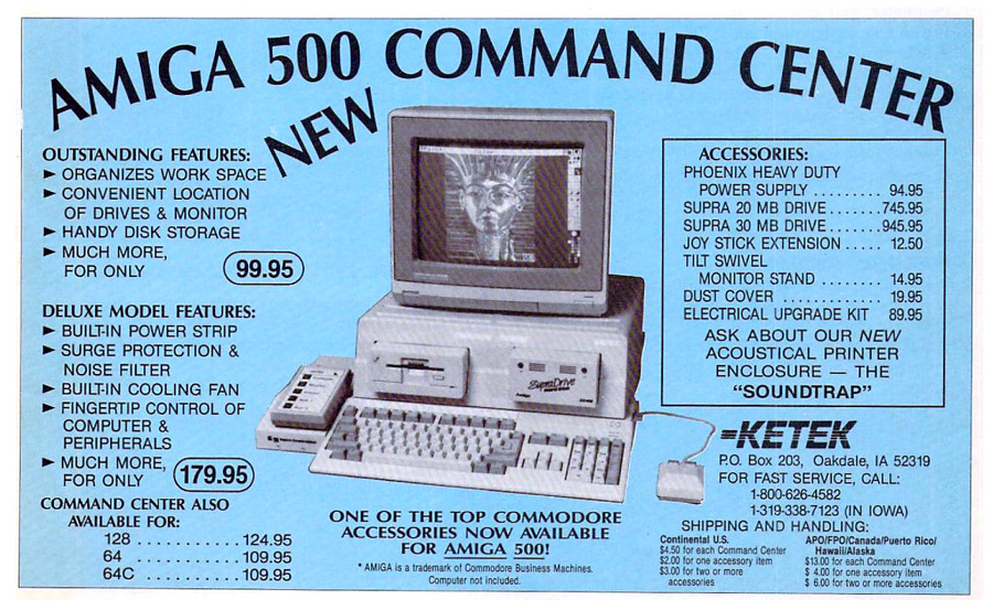 Ketek A500 Command Center - Zeitgen&ouml;ssische Werbung - Datum: 1987-06, Herkunft: US