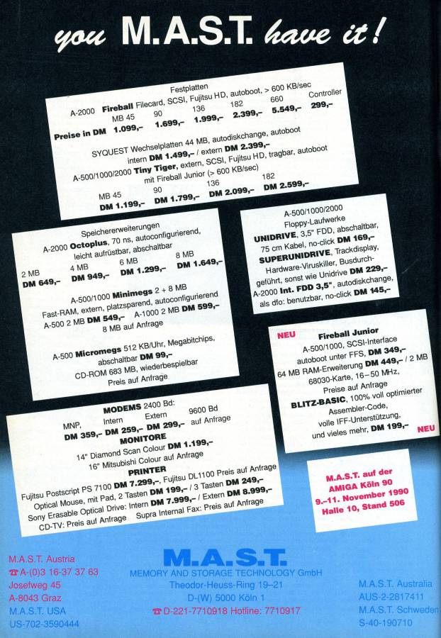 Memory and Storage Technology Fireball - Vintage Advert - Date: 1990-10, Origin: DE