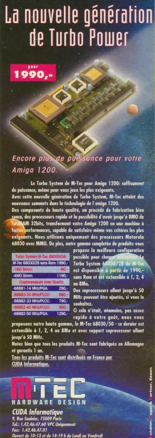 M-Tec 1230 - Zeitgenössische Werbung - Datum: 1994-04, Herkunft: FR