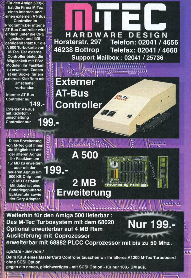 M-Tec AT 500 - Vintage Advert - Date: 1995-12, Origin: DE