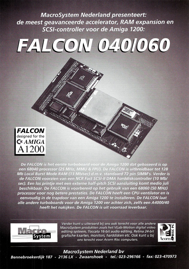 MacroSystem Falcon 040 - Vintage Advert - Date: 1995-07, Origin: NL