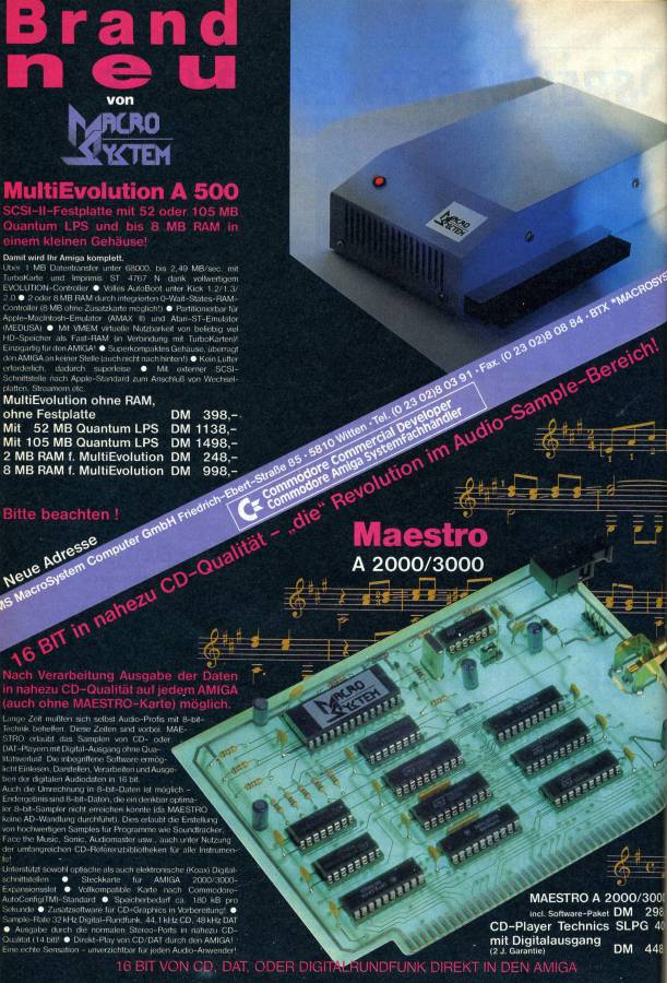MacroSystem Maestro - Zeitgenössische Werbung - Datum: 1991-09, Herkunft: DE