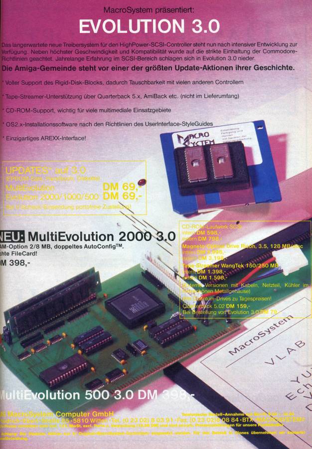 MacroSystem / Off Limits Multi Evolution 2000 - Zeitgenössische Werbung - Datum: 1992-11, Herkunft: DE
