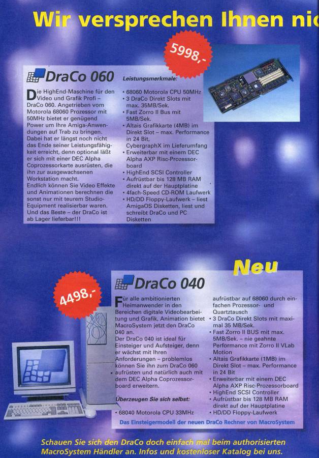MacroSystem Retina BLT Z3 - Vintage Advert - Date: 1996-01, Origin: DE