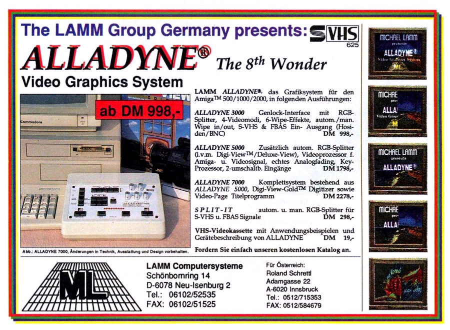 Michael Lamm Computersysteme Alladyne - Vintage Advert - Date: 1989-12, Origin: DE