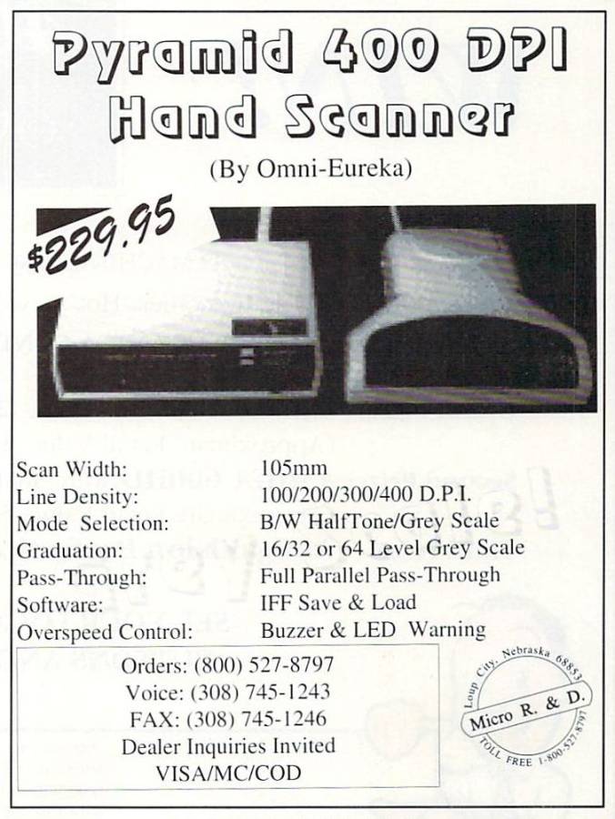 Micro R&D Pyramid Hand Scanner - Zeitgenössische Werbung - Datum: 1992-11, Herkunft: US