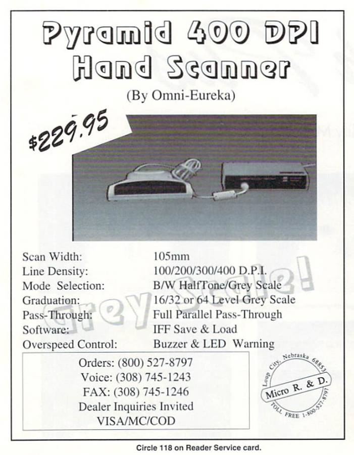 Micro R&D Pyramid Hand Scanner - Zeitgenössische Werbung - Datum: 1992-12, Herkunft: US
