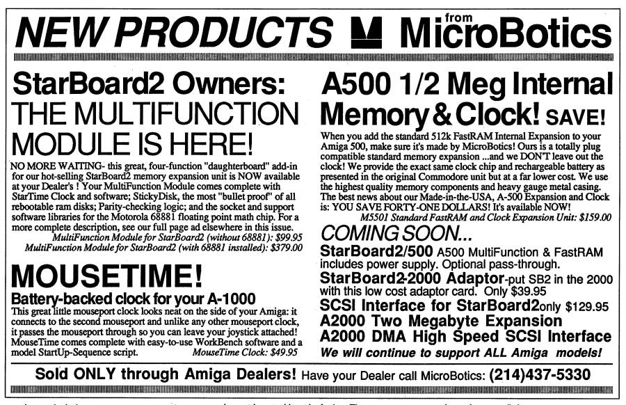Microbotics MouseTime - Vintage Ad (Datum: 1987-09, Herkunft: US)