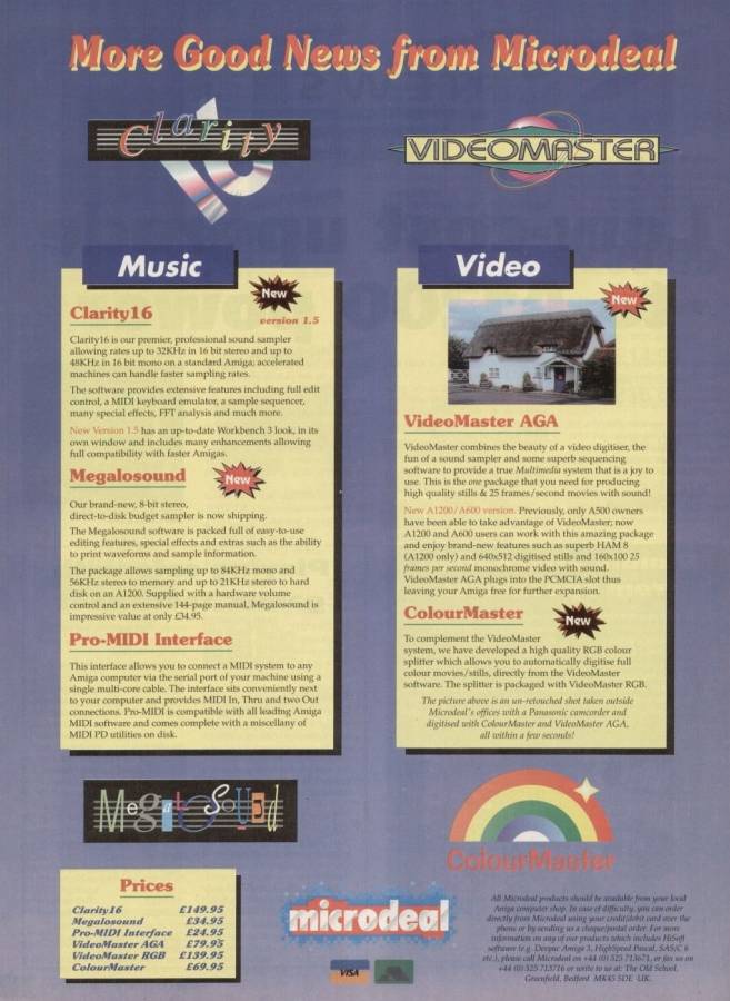 Microdeal VideoMaster - Zeitgenössische Werbung - Datum: 1993-12, Herkunft: GB