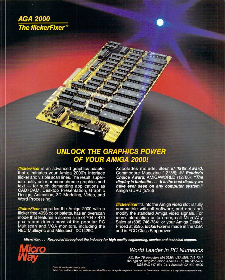 Microway AGA-2000 - Zeitgenössische Werbung - Datum: 1989-03, Herkunft: US
