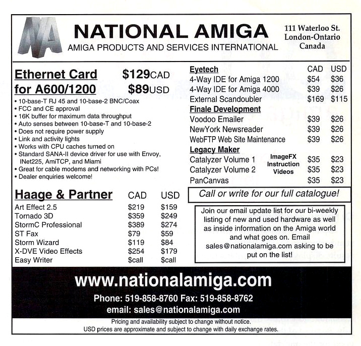 National Amiga Nimiq - Vintage Advert - Date: 1998-09, Origin: US