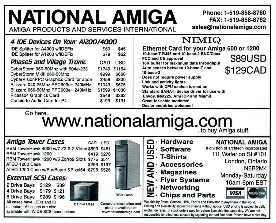 National Amiga Nimiq - Vintage Advert - Date: 1998-11, Origin: US