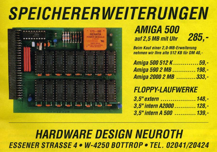 Neuroth Hardware Design Mega 2/8 - Zeitgenössische Werbung - Datum: 1991-08, Herkunft: DE