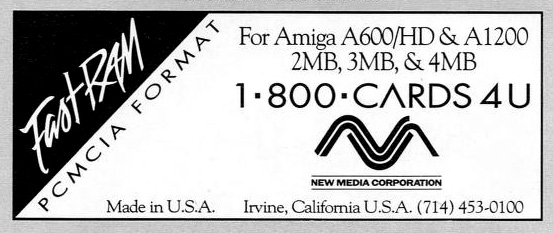 New Media Corporation PSram - Zeitgen&ouml;ssische Werbung - Datum: 1991-12, Herkunft: US