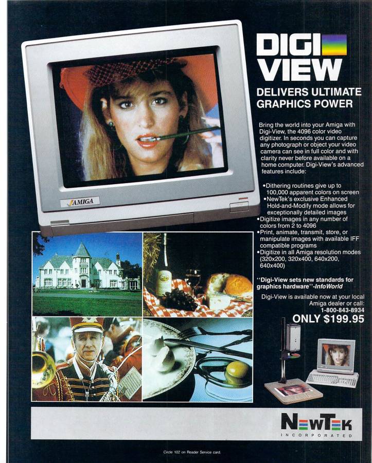 NewTek DigiView - Zeitgenössische Werbung - Datum: 1987-09, Herkunft: US
