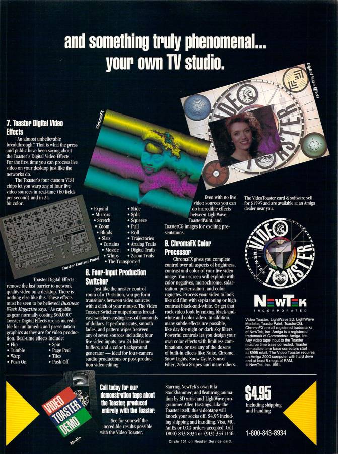 NewTek Video Toaster - Zeitgenössische Werbung - Datum: 1991-07, Herkunft: US