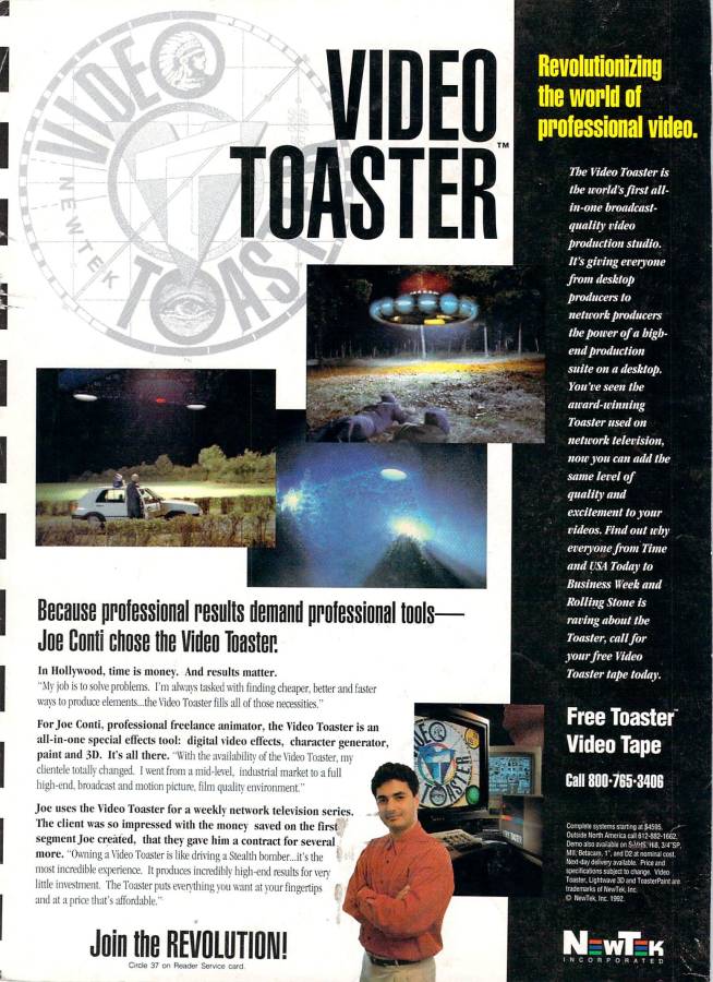 NewTek Video Toaster - Zeitgenössische Werbung - Datum: 1993-02, Herkunft: US