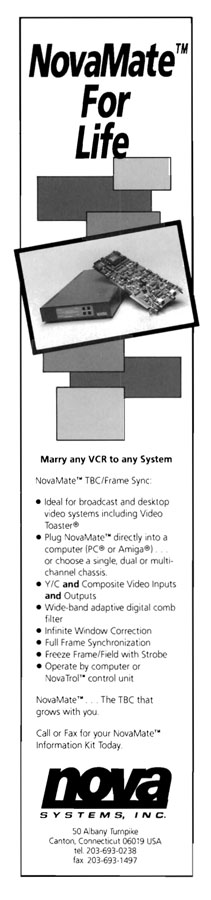 Nova Systems NovaMate - Zeitgenössische Werbung - Datum: 1993-02, Herkunft: US