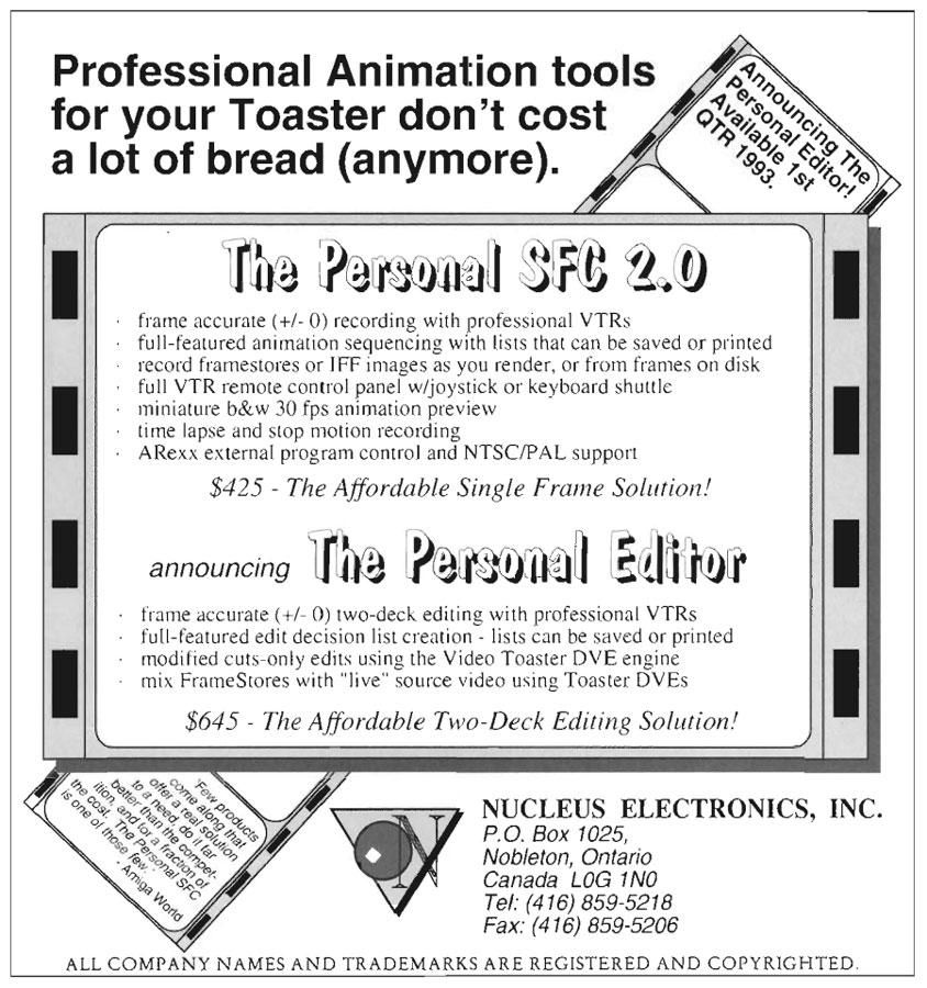 Nucleus Electronics Personal SFC - Vintage Advert - Date: 1993-02, Origin: US