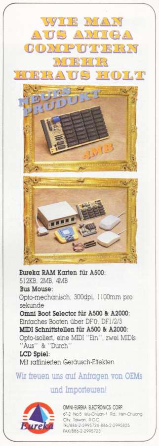 Pyramid / Omni-Eureka Eureka 2MB - Vintage Advert - Date: 1992-04, Origin: DE