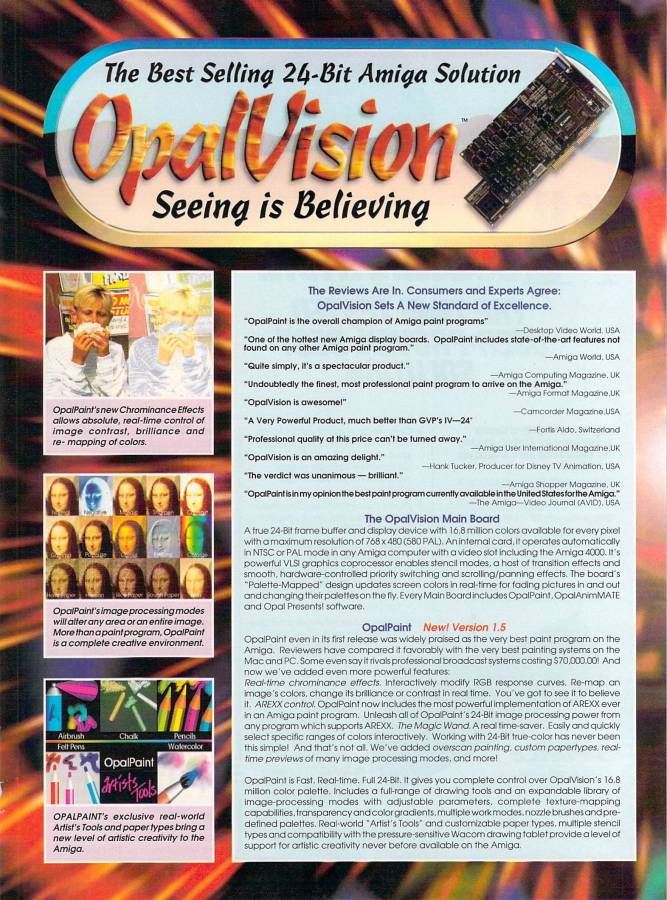 Opal Technologies OpalVision - Vintage Advert - Date: 1993-03, Origin: US