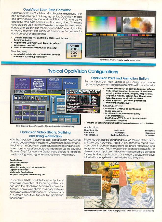 Opal Technologies OpalVision - Zeitgenössische Werbung - Datum: 1993-04, Herkunft: US