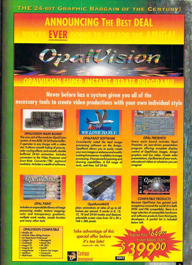 Opal Technologies OpalVision - Zeitgenössische Werbung - Datum: 1993-12, Herkunft: US