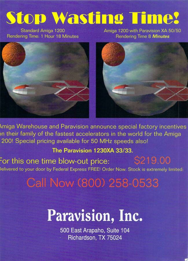 Microbotics / Paravision MBX 1230 XA / M1230 XA - Zeitgenössische Werbung - Datum: 1994-10, Herkunft: US