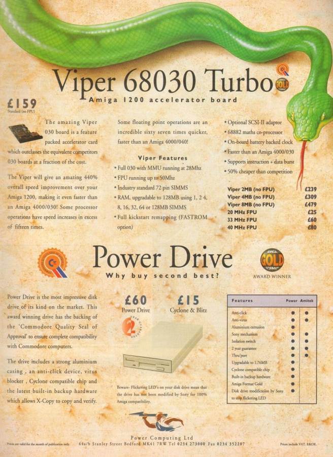 Power Computing Viper - Vintage Ad (Datum: 1994-07, Herkunft: GB)