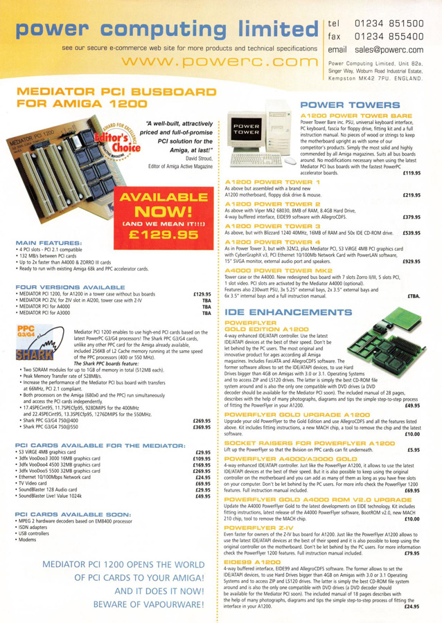 Power Computing PowerFlyer / PowerFlyer Junior - Vintage Advert - Date: 2000-12, Origin: UK