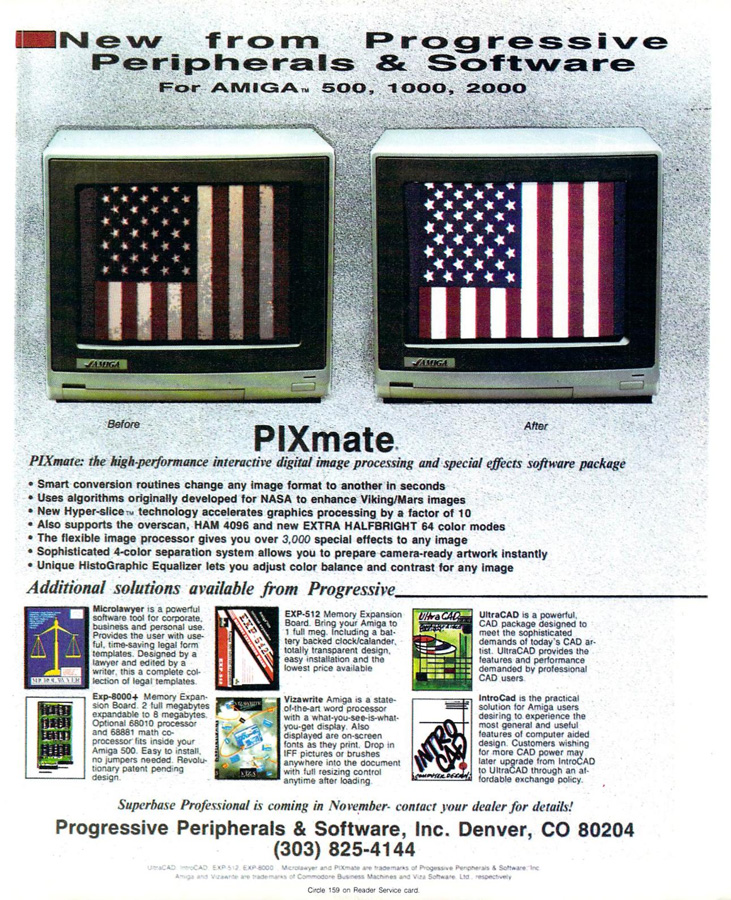 Progressive Peripherals & Software EXP-8000+ - Vintage Advert - Date: 1987-11, Origin: US