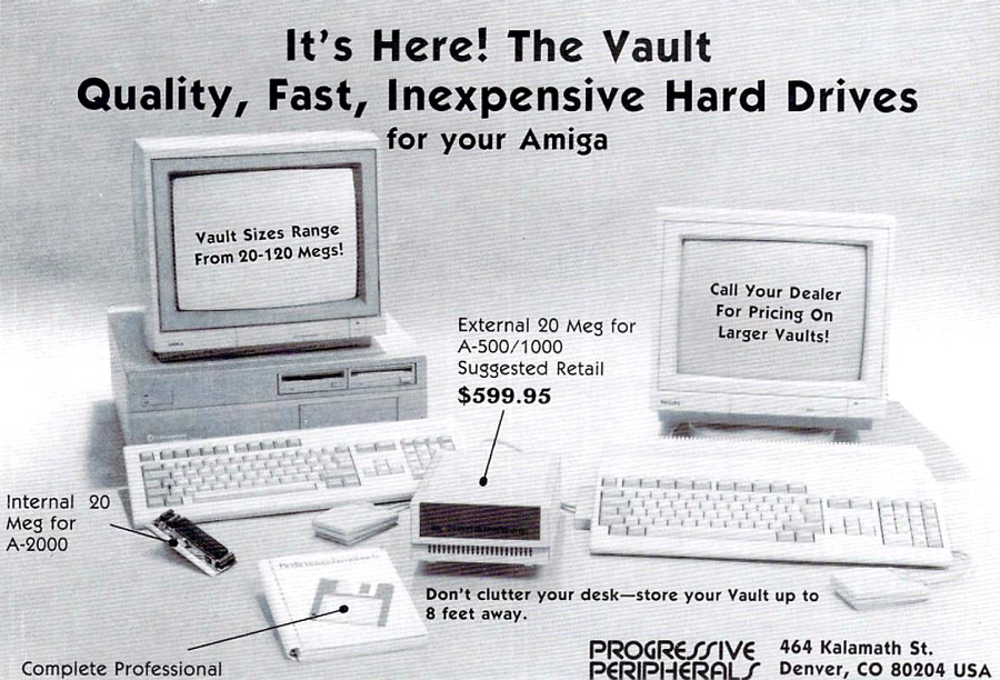 Progressive Peripherals & Software The Vault - Zeitgen&ouml;ssische Werbung - Datum: 1989-02, Herkunft: US