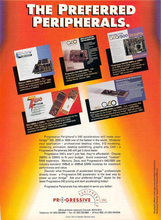 Progressive Peripherals & Software 3000/040 - Zeitgenössische Werbung - Datum: 1992-12, Herkunft: US