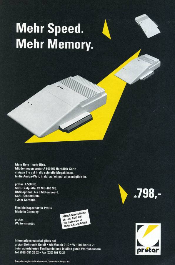 Protar A500 HD - Zeitgenössische Werbung - Datum: 1991-05, Herkunft: DE
