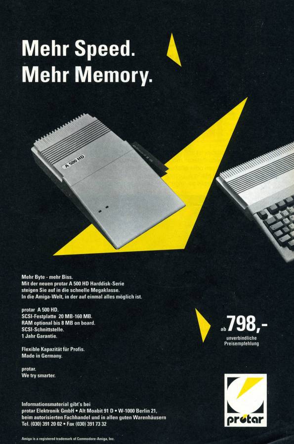 Protar A500 HD - Zeitgenössische Werbung - Datum: 1991-06, Herkunft: DE