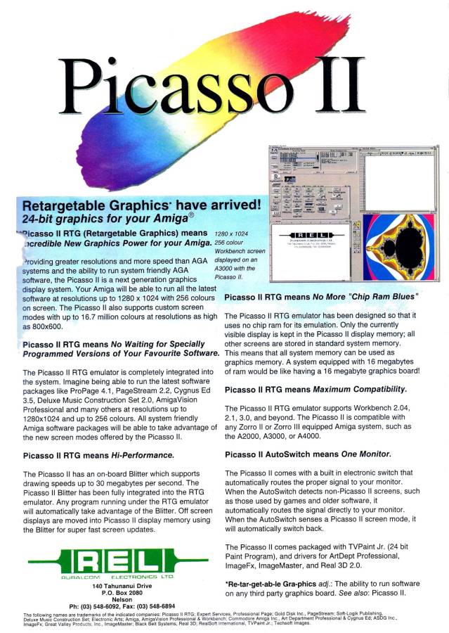 Village Tronic Picasso II - Zeitgenössische Werbung - Datum: 1994-07, Herkunft: AU